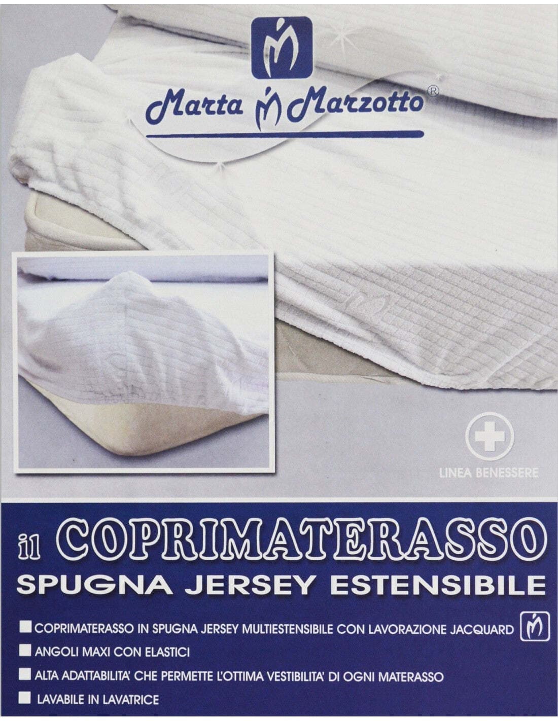 Coprimaterasso singolo Spugna Jersey marta marzotto in Coprimaterassi e protezioni Falco Biancheria - Parete, commercioVirtuoso.it