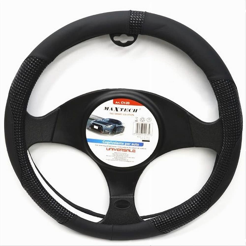 COPRIVOLANTE UNIVERSALE AUTO FODERA PROTEZIONE STERZO 38CM NERO CON RILIEVI CV-20 in Coprivolanti Trade Shop italia - Napoli, commercioVirtuoso.it