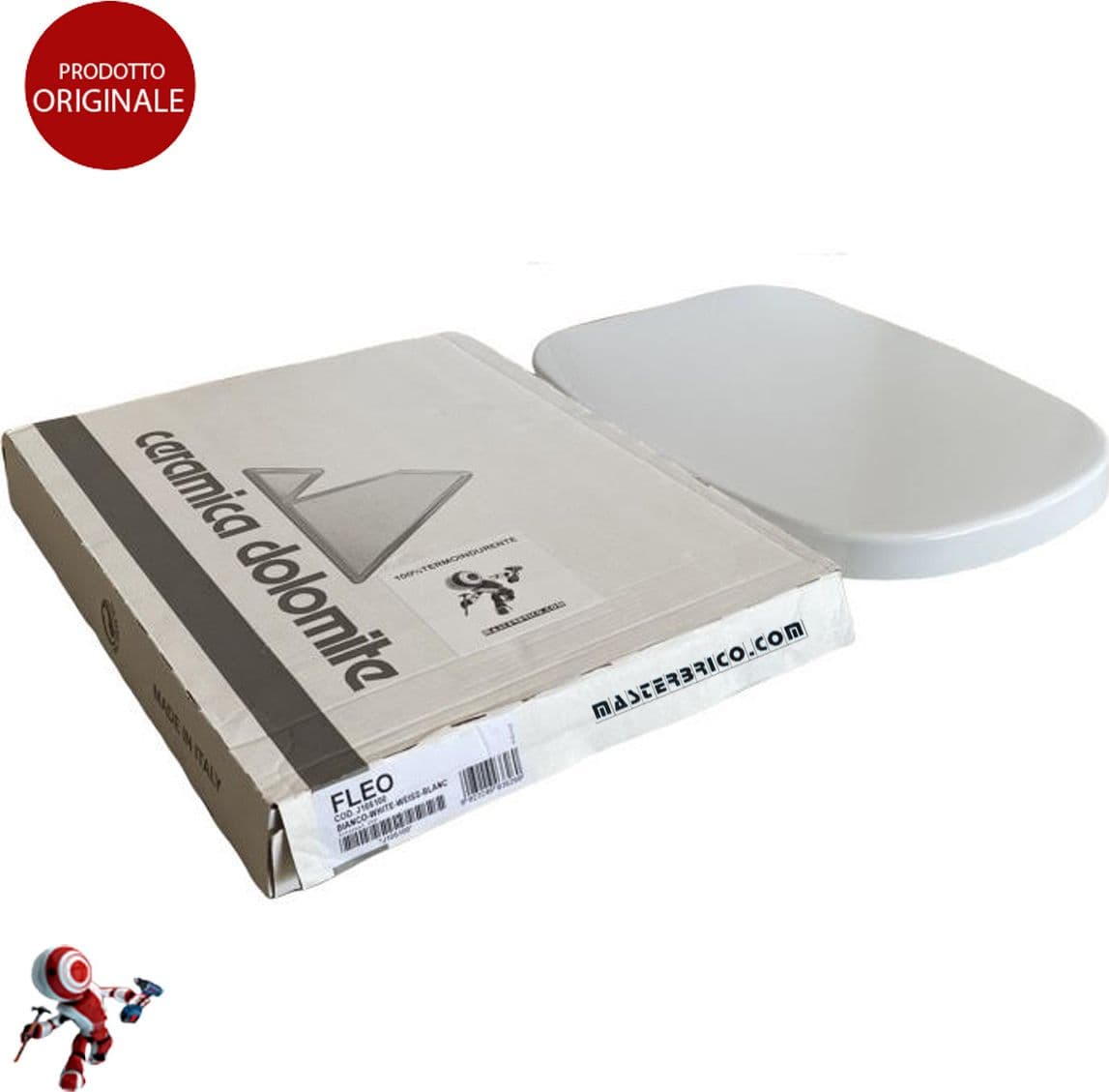 Copriwater-Dolomite-Fleo-ORIGINALE-in-termoindurente-cerniere-inox-codice-J105100-colore-bianco