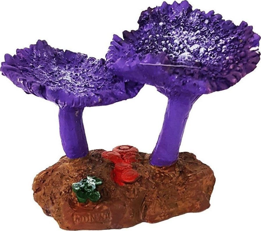 CORALLO IN RESINA ORNAMENTO PER ACQUARIO COLORATO 11.5X7.5X8.5 CM DECORAZIONI