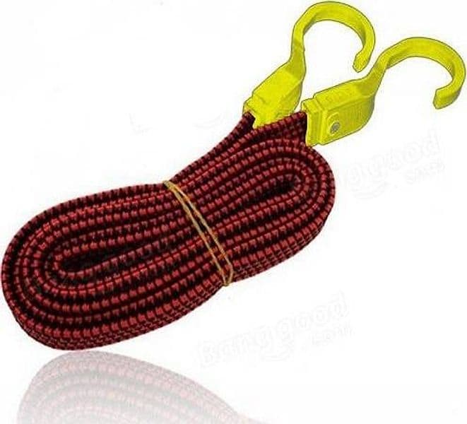 CORDA ELASTICA CON GANCI PER BICI MOTO AUTO DA 1.5M X 1,6CM IMBRAGATURA BAGAGLI