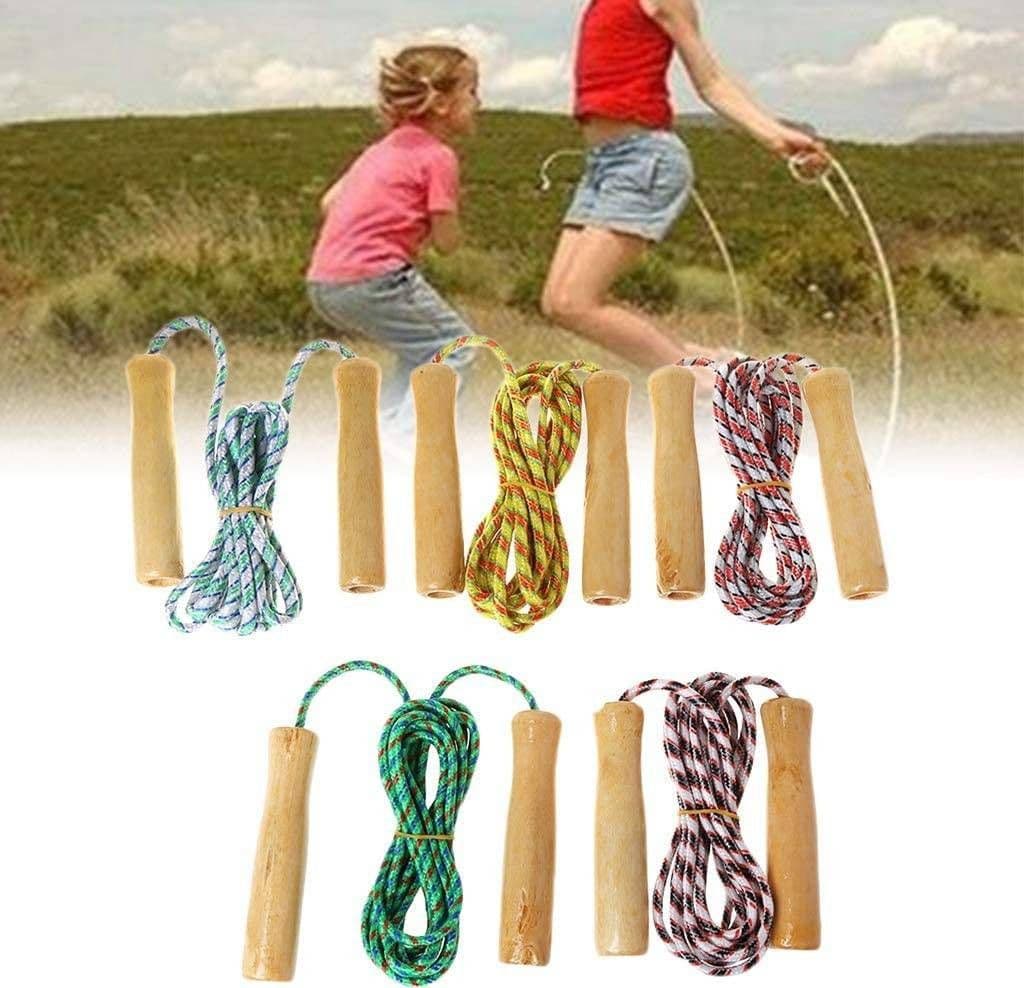 CORDA PER SALTARE ALLENAMENTO CROSSFIT JUMP ROPE PUGILATO FITNESS MANICI LEGNO