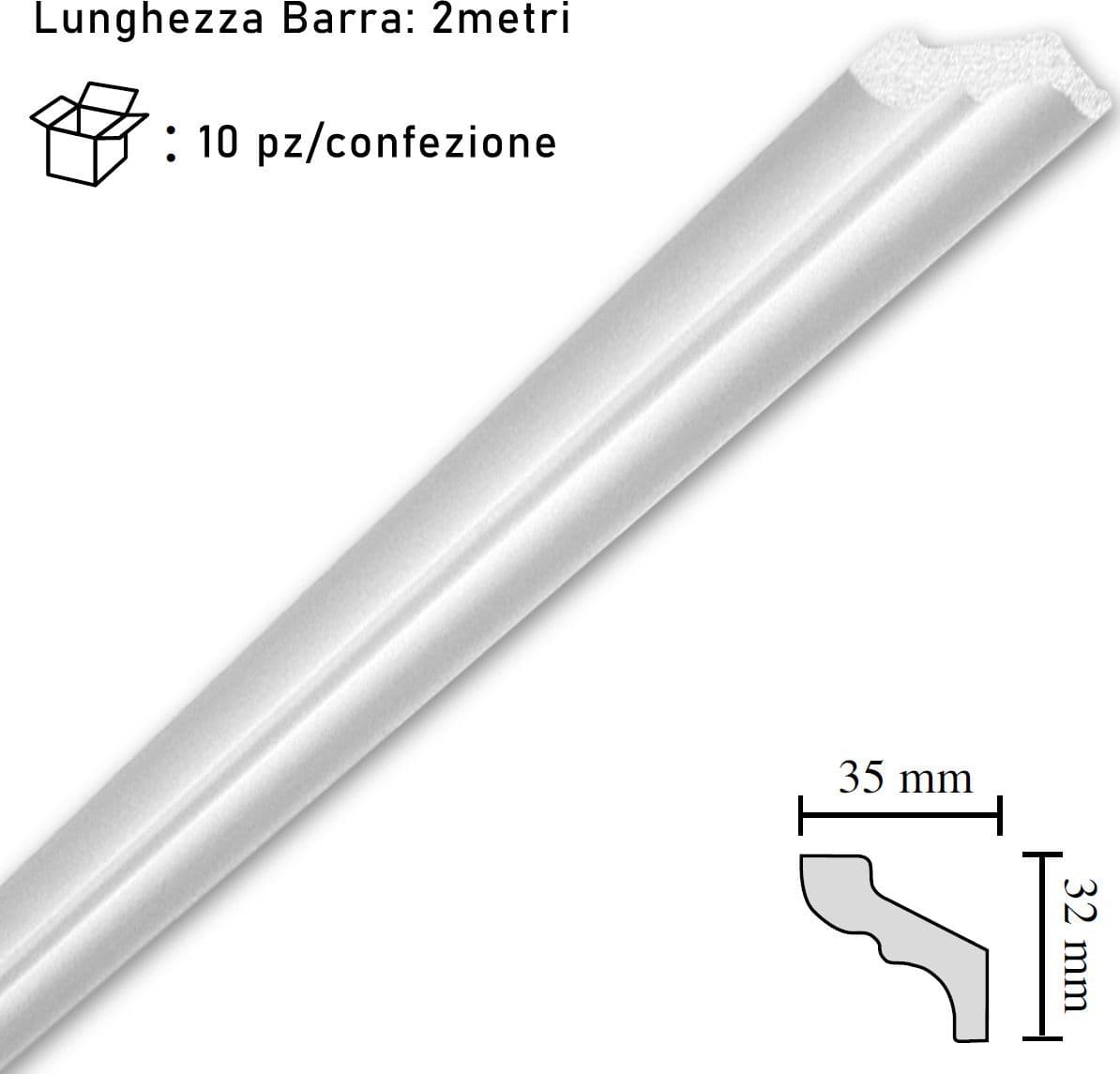 Cornice-in-polistirolo-mm35x32x2mt.-mod.F35-confezione-da-10-barre