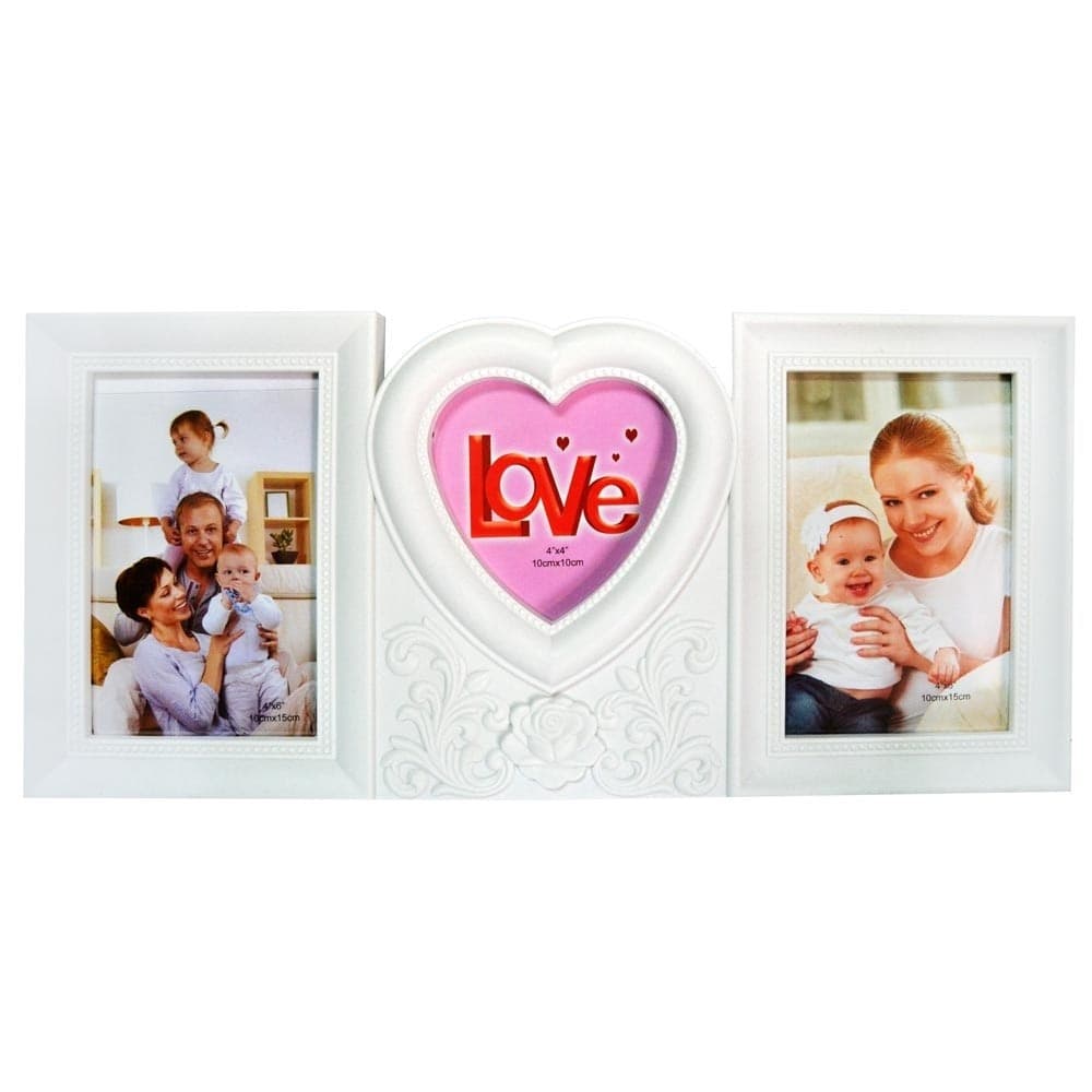 PORTA FOTO FOTOGRAFIE RICAMATO CON CUORE DA PARETE 39 X 18 CM Casa e cucina/Decorazioni per interni/Album fotografici cornici e accessori/Cornici foto/Cornici da parete e da tavolo Trade Shop italia - Napoli, Commerciovirtuoso.it