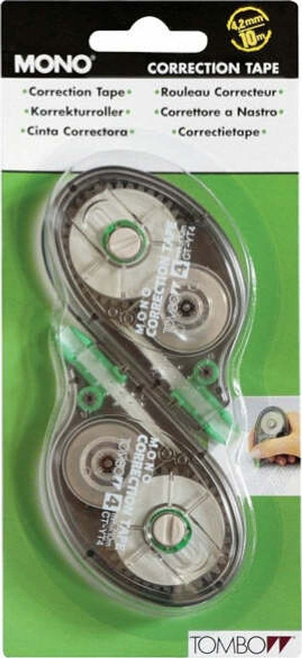 Correttore a nastro - 4 2mm x 10mt - Tombow - conf. 2 pezzi Cancelleria e prodotti per ufficio/Penne matite scrittura e correzione/Correttori e gomme/Correttori a nastro Eurocartuccia - Pavullo, Commerciovirtuoso.it