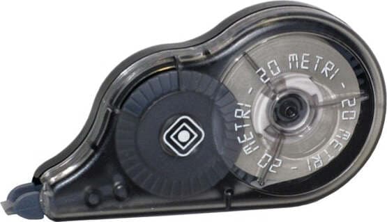 Correttore a nastro 20 Metri - 5mm x 20mt - involucro nero - Osama Cancelleria e prodotti per ufficio/Penne matite scrittura e correzione/Correttori e gomme/Correttori a nastro Eurocartuccia - Pavullo, Commerciovirtuoso.it