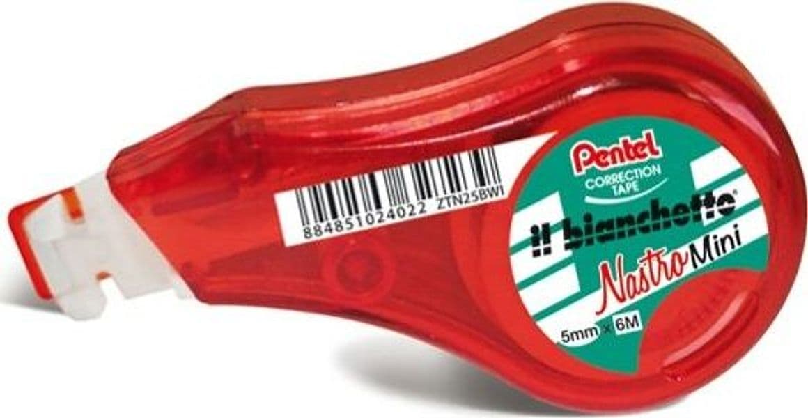 Correttore a nastro mini Il Bianchetto - 5mm x 6mt - Pentel Cancelleria e prodotti per ufficio/Penne matite scrittura e correzione/Correttori e gomme/Correttori a nastro Eurocartuccia - Pavullo, Commerciovirtuoso.it