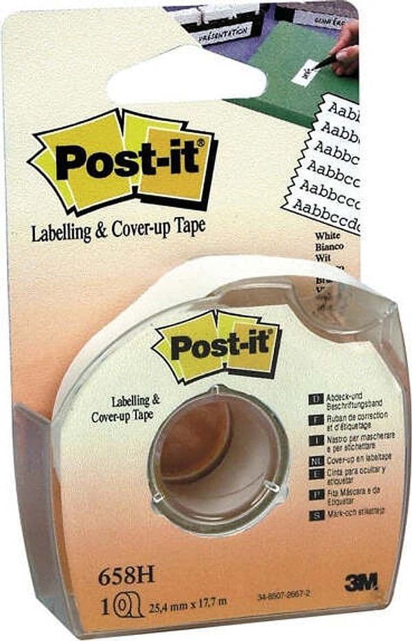 Correttore a nastro Post it Cover Up - 658H - 25 mm x 17 7 mt - Post it Cancelleria e prodotti per ufficio/Penne matite scrittura e correzione/Correttori e gomme/Correttori a nastro Eurocartuccia - Pavullo, Commerciovirtuoso.it