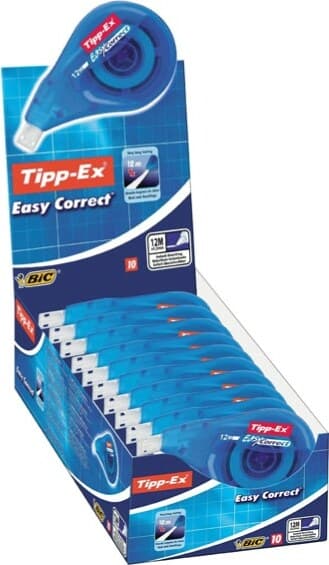 Correttori a nastro Easy Correct - 4 2mm x 12mt - Tipp-Ex - conf. 10 pezzi Cancelleria e prodotti per ufficio/Penne matite scrittura e correzione/Correttori e gomme/Correttori a nastro Eurocartuccia - Pavullo, Commerciovirtuoso.it