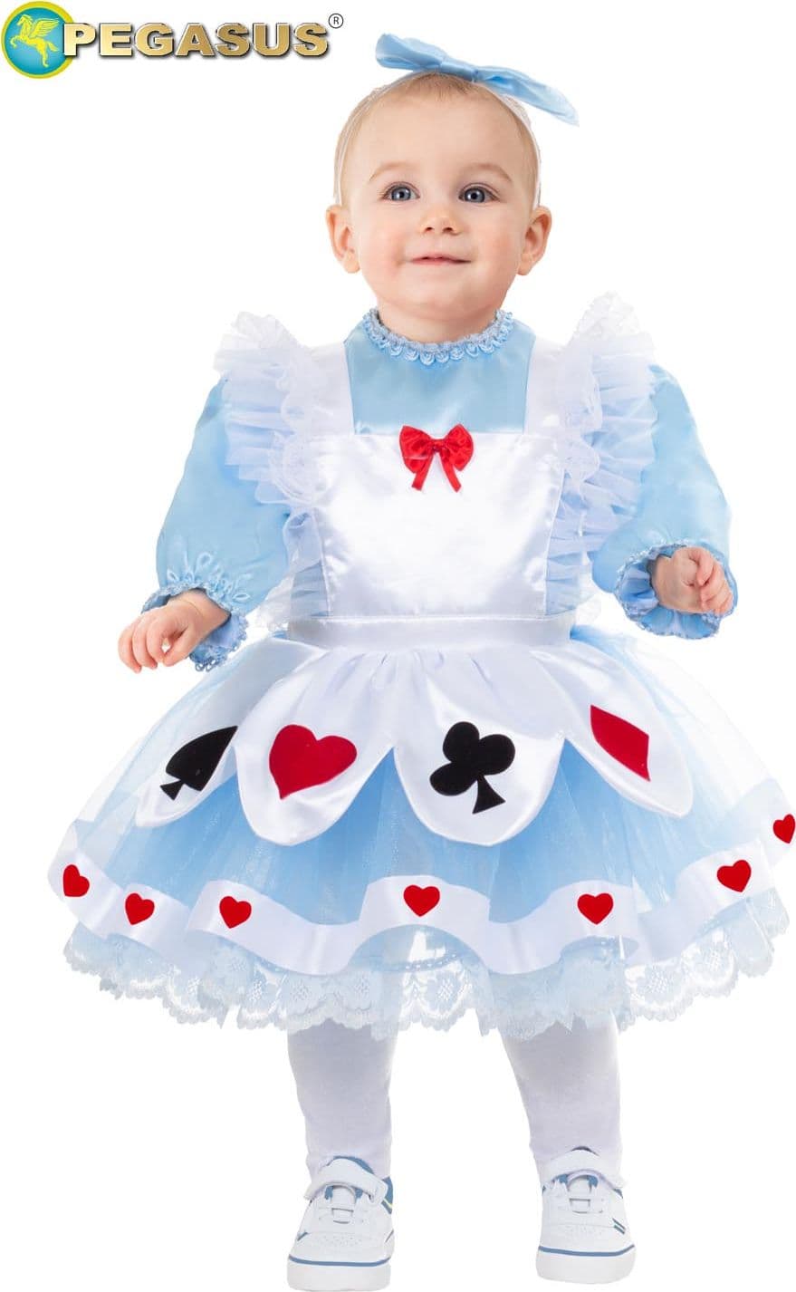 COSTUME CARNEVALE ALICE LUSSO NEONATA DA 10 A 36 MESI - PEGASUS 2117 in Bambini Falco Biancheria - Parete, commercioVirtuoso.it