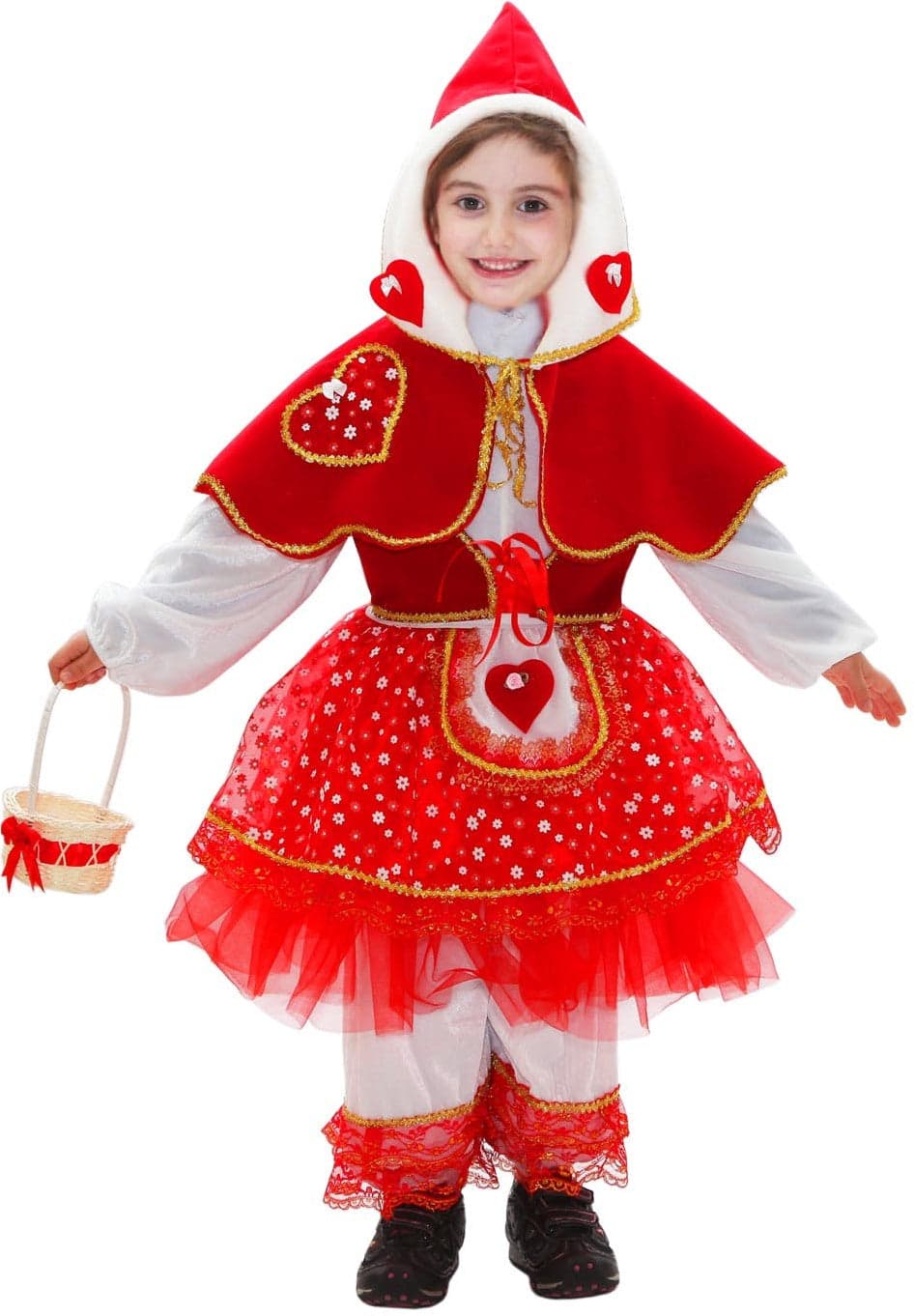 COSTUME CARNEVALE CAPPUCCETTO ROSSO - PEGASUS 0097 in Bambini Falco Biancheria - Parete, commercioVirtuoso.it