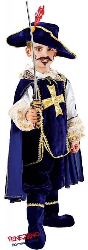 Costume carnevale moschettiere in velluto da 3 a 6 anni - veneziano 1047 in Bebé Falco Biancheria - Parete, commercioVirtuoso.it