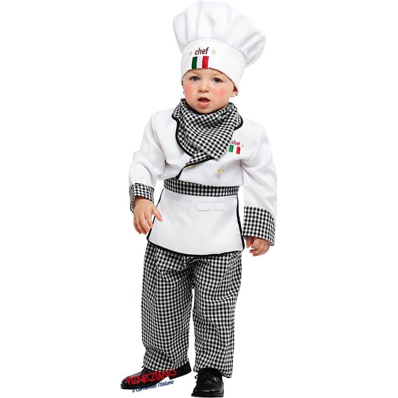 Costume carnevale piccolo cuoco da 0 a 3 anni - veneziano 53153 in Bambini Falco Biancheria - Parete, commercioVirtuoso.it