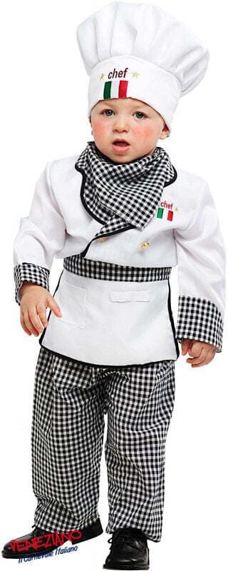 Costume carnevale piccolo cuoco da 0 a 3 anni - veneziano 53153 in Bambini Falco Biancheria - Parete, commercioVirtuoso.it