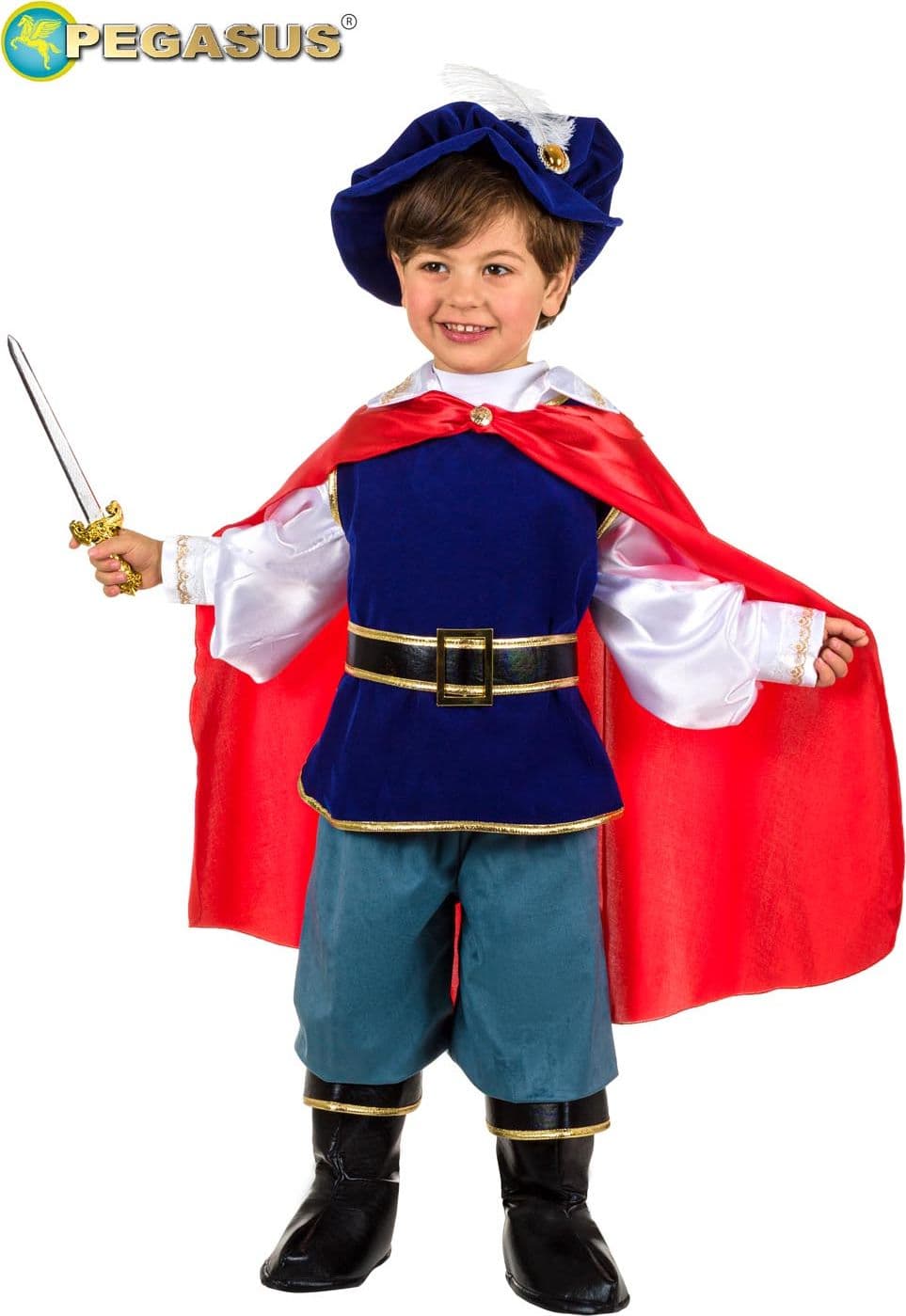 COSTUME CARNEVALE PRINCIPE DELLE FIABE BAMBINO DA 3 A 6 ANNI - PEGASUS COD. 0769 in Bambini Falco Biancheria - Parete, commercioVirtuoso.it