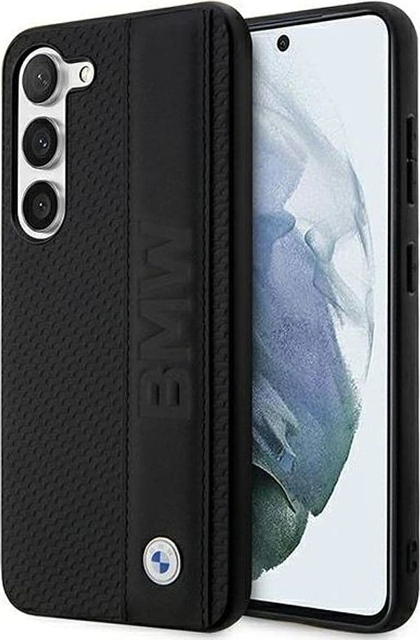 cover bmw galaxy s23+ vera pelle nera