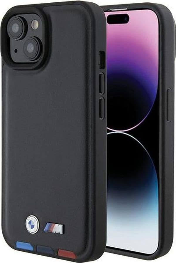 cover-bmw-iphone-15/14/13-ecopelle-nera-e-tricolore