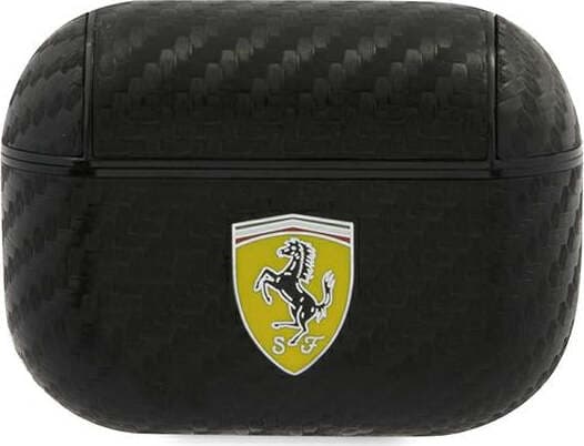 cover-ferrari-per-airpods-pro-effetto-carbonio-nera