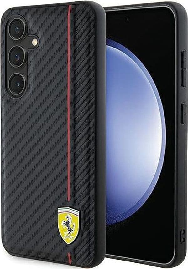cover-ferrari-samsung-s24-carbonio-nera