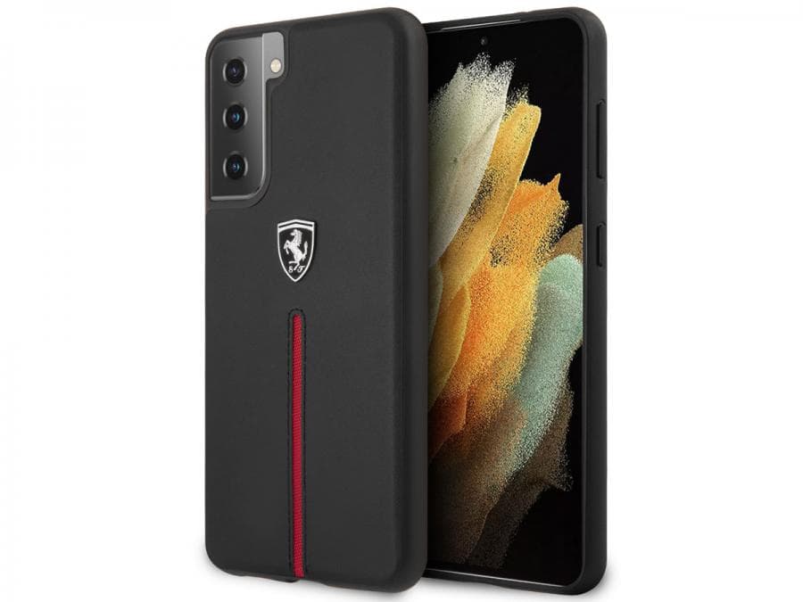 cover-ferrari-vera-pelle-nera-samsung-s21-plus