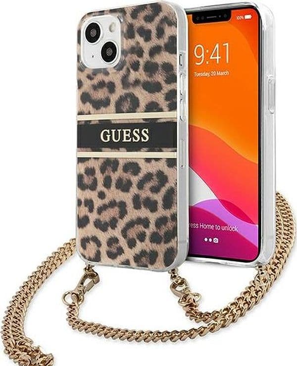 cover-guess-iphone-13-mini-leopard-con-catena-gold