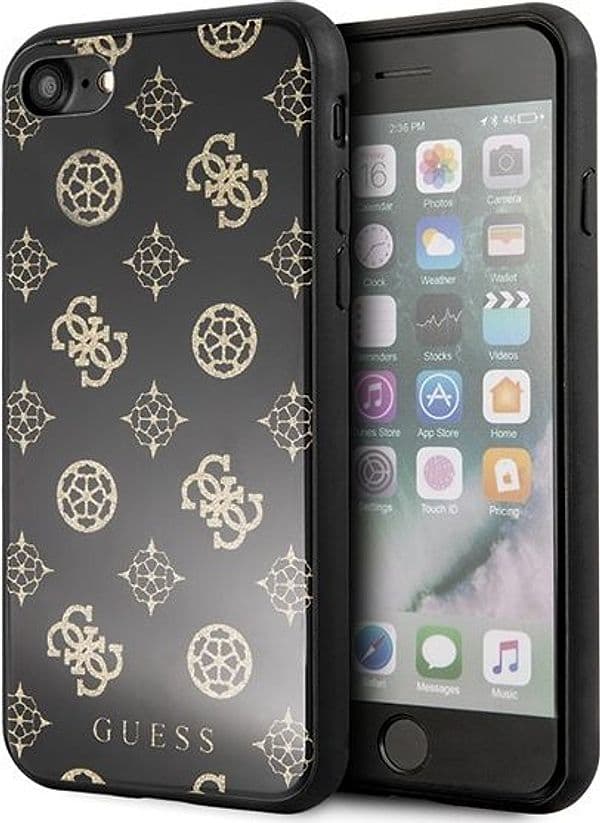 cover-guess-iphone-6/7/8/-se-2020-nera-logo-gold