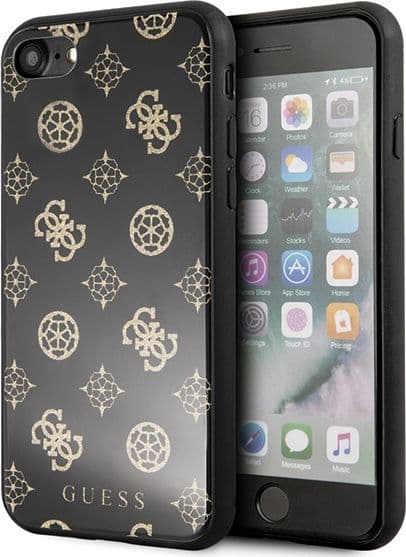 cover-guess-iphone-6/7/8/-se-2020-nera-logo-gold