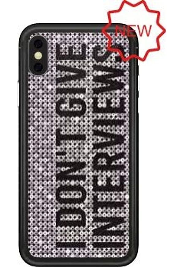 cover-iphone-x-/xs-paillette-sequins-quote---i-don't-give-interviews