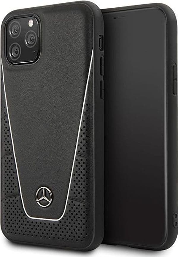 cover-mercedes-iphone-11-pro-vera-pelle-nera