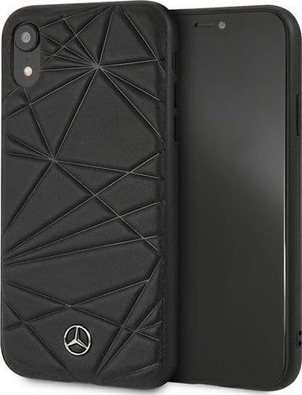 cover-mercedes-iphone-xr-vera-pelle-nera