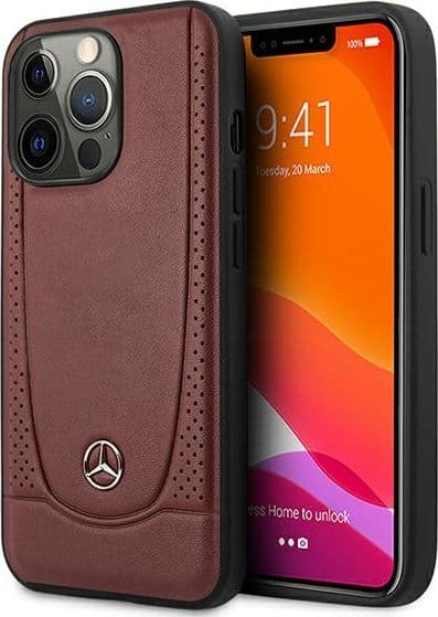 cover-mercedes-iphone13-pro-vera-pelle-red