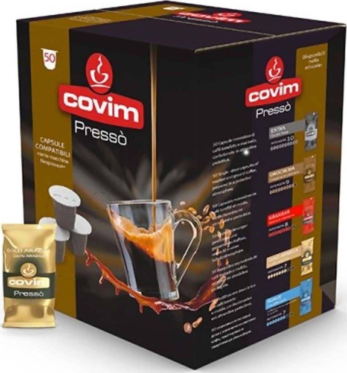 Covim 50x Capsule Gold Arabica Caffè In Capsule Compatibili Nespresso Miscela Gold Arabica Confezione Da 50 Pz Covim Caffè