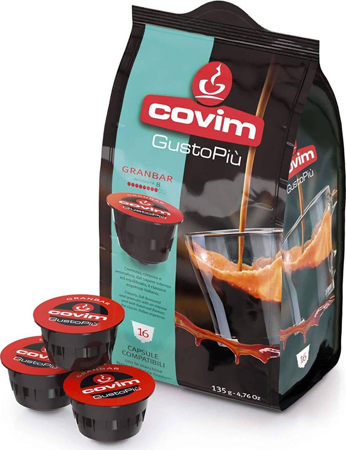 Covim Caffè 48 Capsule Gusto Più Armonico Granbar Capsule Compatibili Nescafè Dolce Gusto 3 Confezioni Da 16 Pz Alimentari e cura della casa/Caffè tè e bevande/Caffè/Cialde e capsule di caffè Franco Pausa Caffè - Albano Laziale, Commerciovirtuoso.it