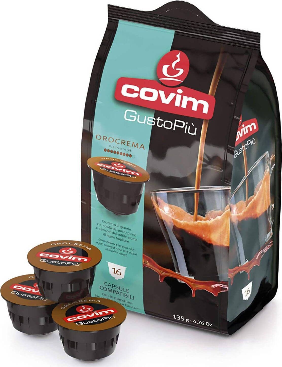 Covim Caffè 48 Capsule Gusto Più Brioso Orocrema Caffè in Capsule Compatibili Nescafè Dolce Gusto 3 Confezioni Da 16 Pezzi Alimentari e cura della casa/Caffè tè e bevande/Caffè/Cialde e capsule di caffè Franco Pausa Caffè - Albano Laziale, Commerciovirtuoso.it