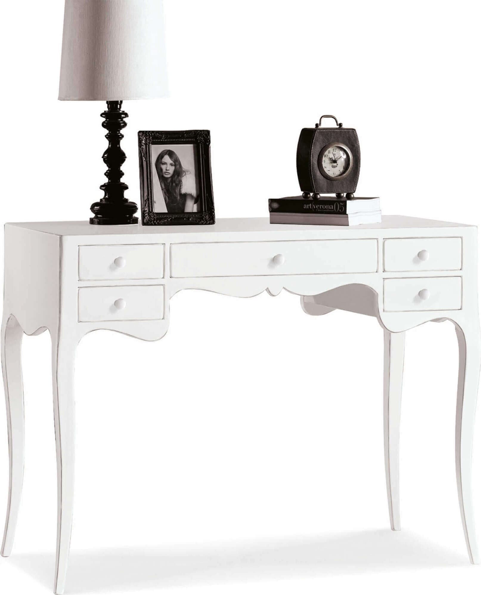 CRAIG - scrittoio in legno massello 102x50x80 Bianco Milani Home