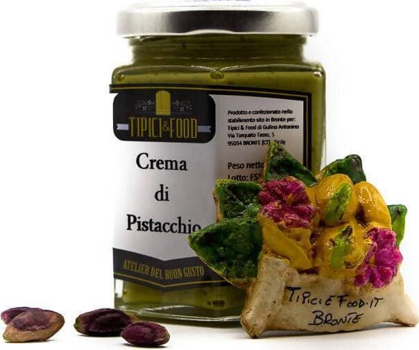 Crema Di Pistacchio Dolce Crema Spalmabile Al Pistacchio Vasetto 190gr - Con Pistacchio Verde Made in Italy 100% Sicilia Artigianale Tipici&Food