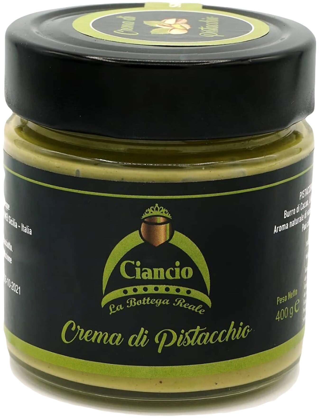 Crema Di Pistacchio Dolce Spalmabile Crema Artigianale Alle Nocciole Con Cioccolato Bianco 400gr La Bottega Reale in Burro di pistacchi Plaza cafè - Capo d’Orlando, commercioVirtuoso.it
