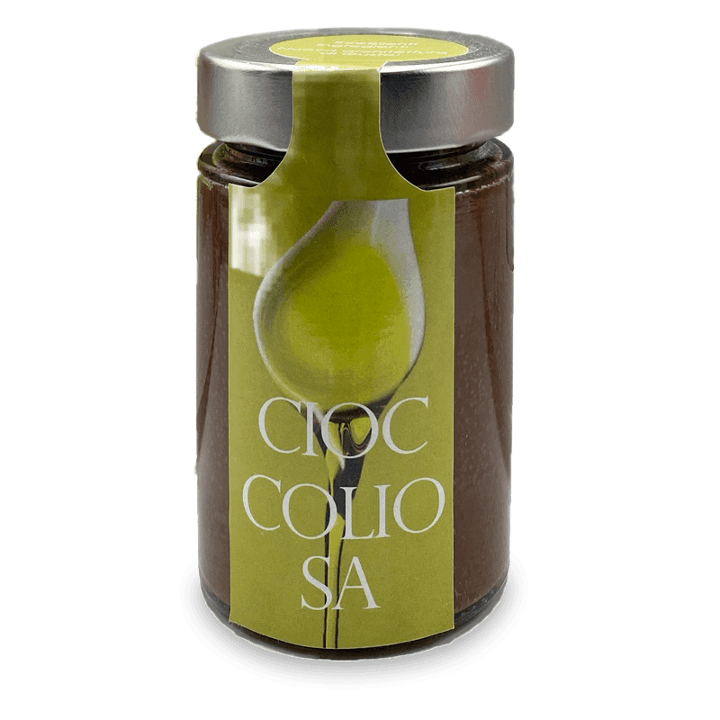 Crema Nocciole Spalmabile e Olio Evo 210gr. Cioccoliosa Crema Spalmabile Con Olio Extra Vergine D’oliva 20% Alimentari e cura della casa/Marmellate miele e creme spalmabili/Burro di frutta secca/Creme di nocciole spalmabili Conca d’Oro - Campiglia Marittima, Commerciovirtuoso.it
