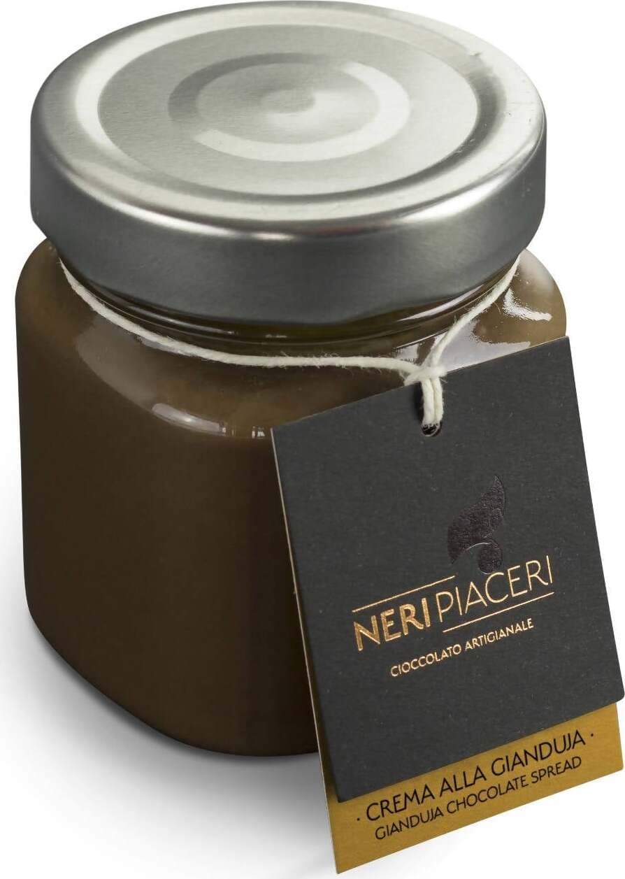 Crema Spalmabile Gianduia in Vaso Neri Piaceri Cioccolato Artigianale Crema Spalmabile