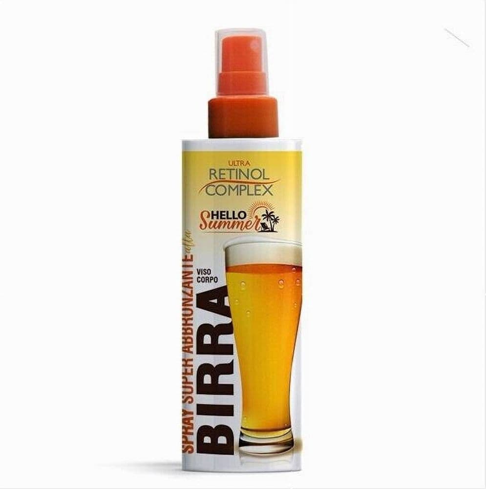 CREMA SPRAY SUPER ABBRONZANTE ALLA BIRRA SOLARE INTENSIFICATORE RETINOL COMPLEX in Acceleratori di abbronzatura Trade Shop italia - Napoli, commercioVirtuoso.it