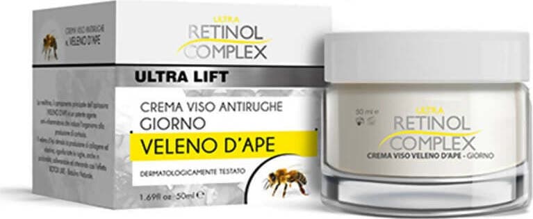 Crema-viso-antirughe-giorno-al-veleno-d'ape-ultra-lift-retinol-complex-per-un-effetto-lifting-naturale