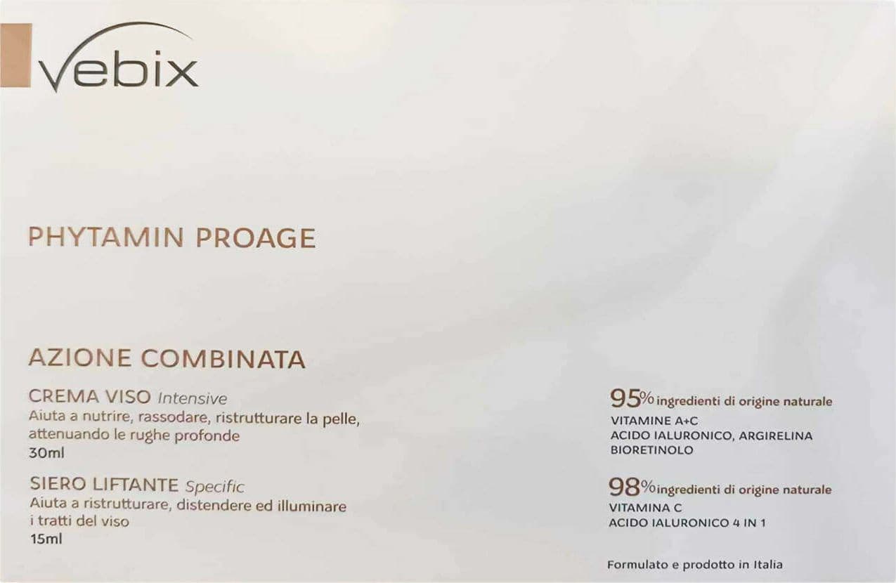 Crema Viso Proage Intensive 30ml + Siero Liftante Proage Specific 15 Ml Confezione Bipacco Phytamin Proage Azione Combinata Vebi Istituto Biochimico Srl in Gel Farmacia Centrale M.le Iadevaia - Maddaloni, commercioVirtuoso.it