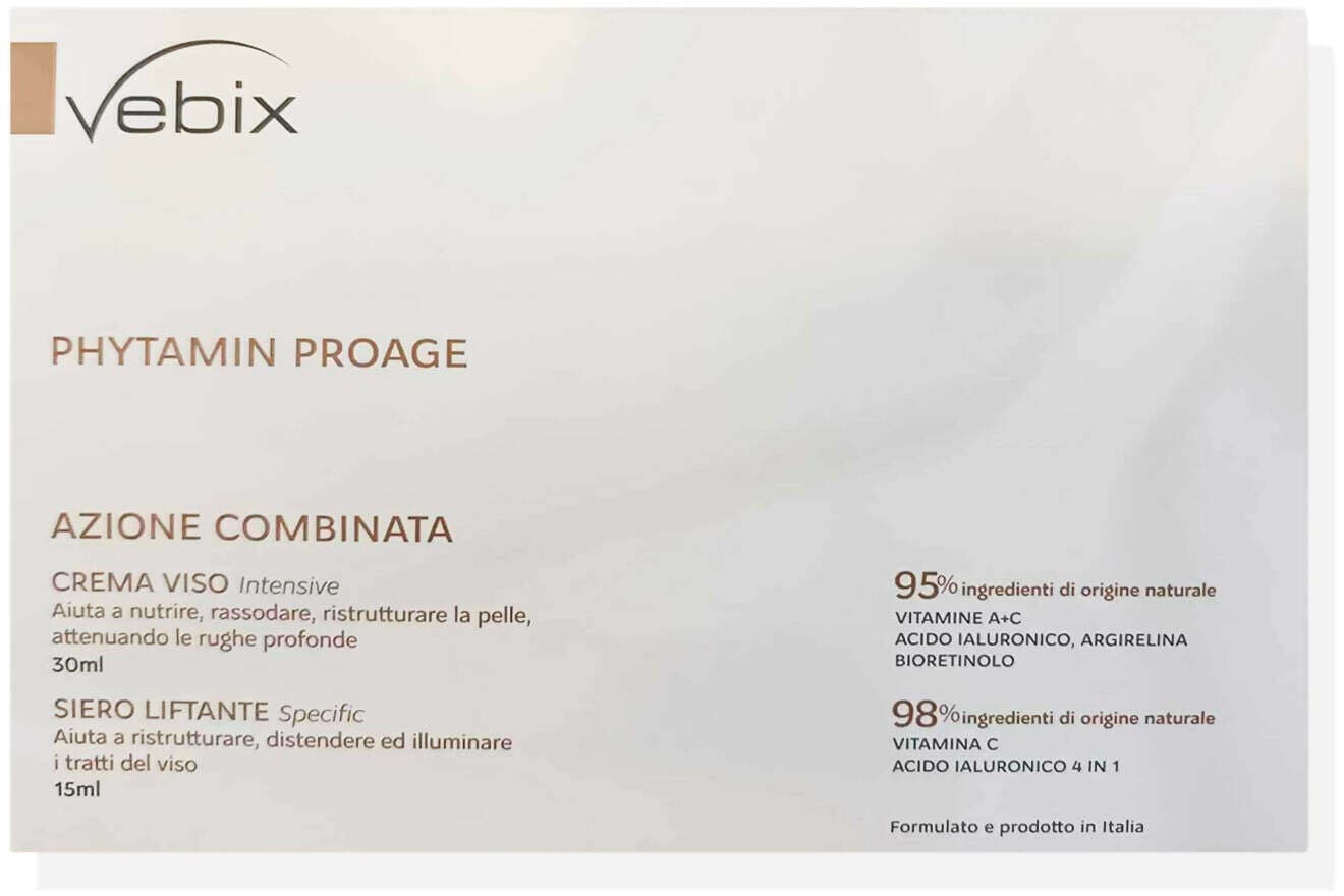 Crema Viso Proage Intensive 30ml + Siero Liftante Proage Specific 15 Ml Confezione Bipacco Phytamin Proage Azione Combinata Vebi Istituto Biochimico Srl in Gel Farmacia Centrale M.le Iadevaia - Maddaloni, commercioVirtuoso.it