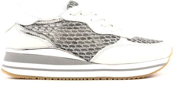 CRIME LONDON Sneaker donna DiNAMyC bianca e argento in Sneaker casual Calzature Durello - Agna, commercioVirtuoso.it