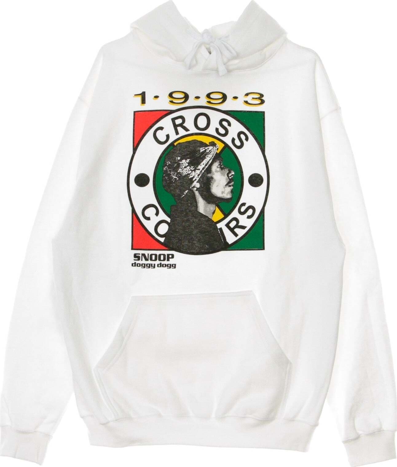 CROSS-COLOURS-Felpa-Cappuccio-Uomo-Snoop-Dogg-White-da-uomo