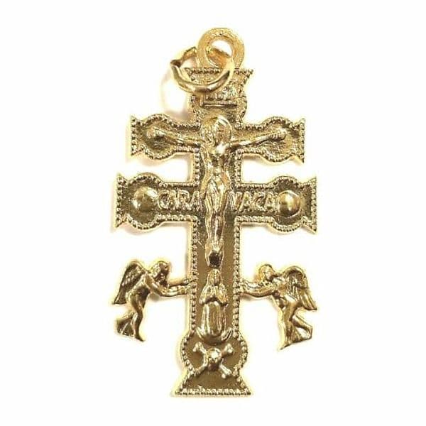 CRUZ DE CARAVACA COLOR ORO CM 3,7 X 2,4 SANTERÍA ESOTERISMO in Ciondoli e amuleti Agbon - Martinsicuro, commercioVirtuoso.it
