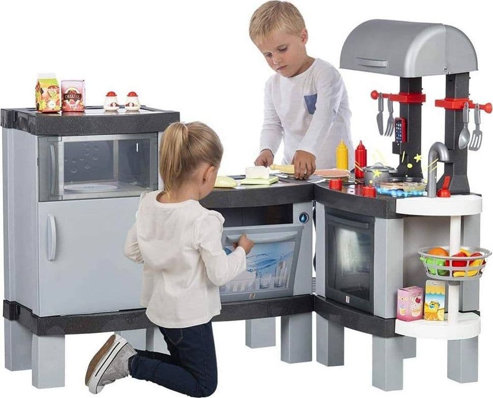 CUCINA GIOCATTOLO PER BAMBINI COOKING XL MODULABILE CON CIBI CHE CAMBIANO COLORE