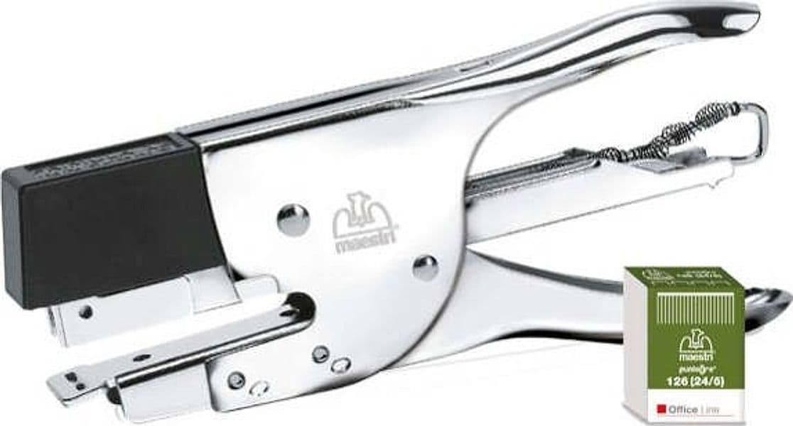 Cucitrice a pinza Primula 12 - acciaio - Romeo Maestri Cancelleria e prodotti per ufficio/Archivio ufficio e accessori per scrivania/Spillatrici e perforatrici/Spillatrici manuali Eurocartuccia - Pavullo, Commerciovirtuoso.it