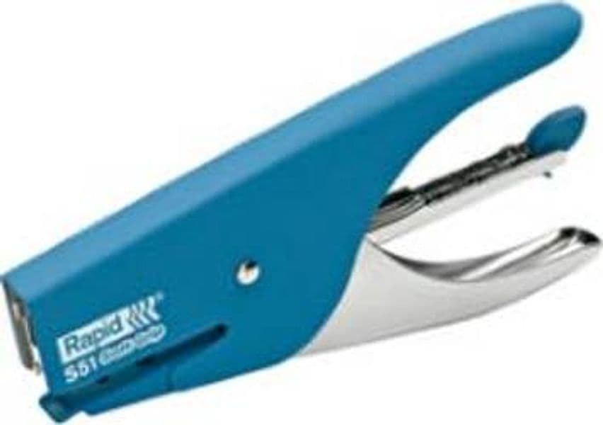 Cucitrice a pinza Rapid Supreme S51 Soft Grip - azzurro - Rapid Cancelleria e prodotti per ufficio/Archivio ufficio e accessori per scrivania/Spillatrici e perforatrici/Spillatrici manuali Eurocartuccia - Pavullo, Commerciovirtuoso.it