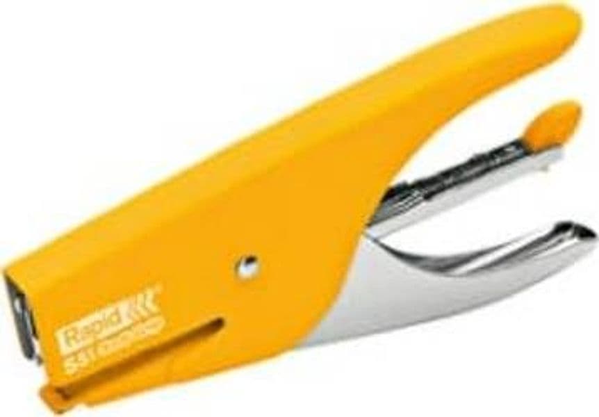 Cucitrice a pinza Rapid Supreme S51 Soft Grip - giallo - Rapid Cancelleria e prodotti per ufficio/Archivio ufficio e accessori per scrivania/Spillatrici e perforatrici/Spillatrici manuali Eurocartuccia - Pavullo, Commerciovirtuoso.it